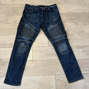 Men's Dark Wash Denim Jeans Size 36 Blue